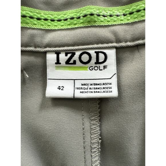 IZOD Shorts Mens Size 42 Grey Golf Chino Performance Golfer Outdoor Casual - Picture 7 of 10